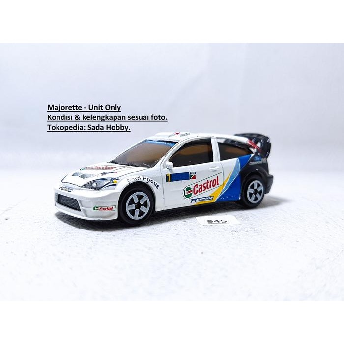 DCT... Majorette Ford Focus WRC Castrol Rally Car Putih Loose