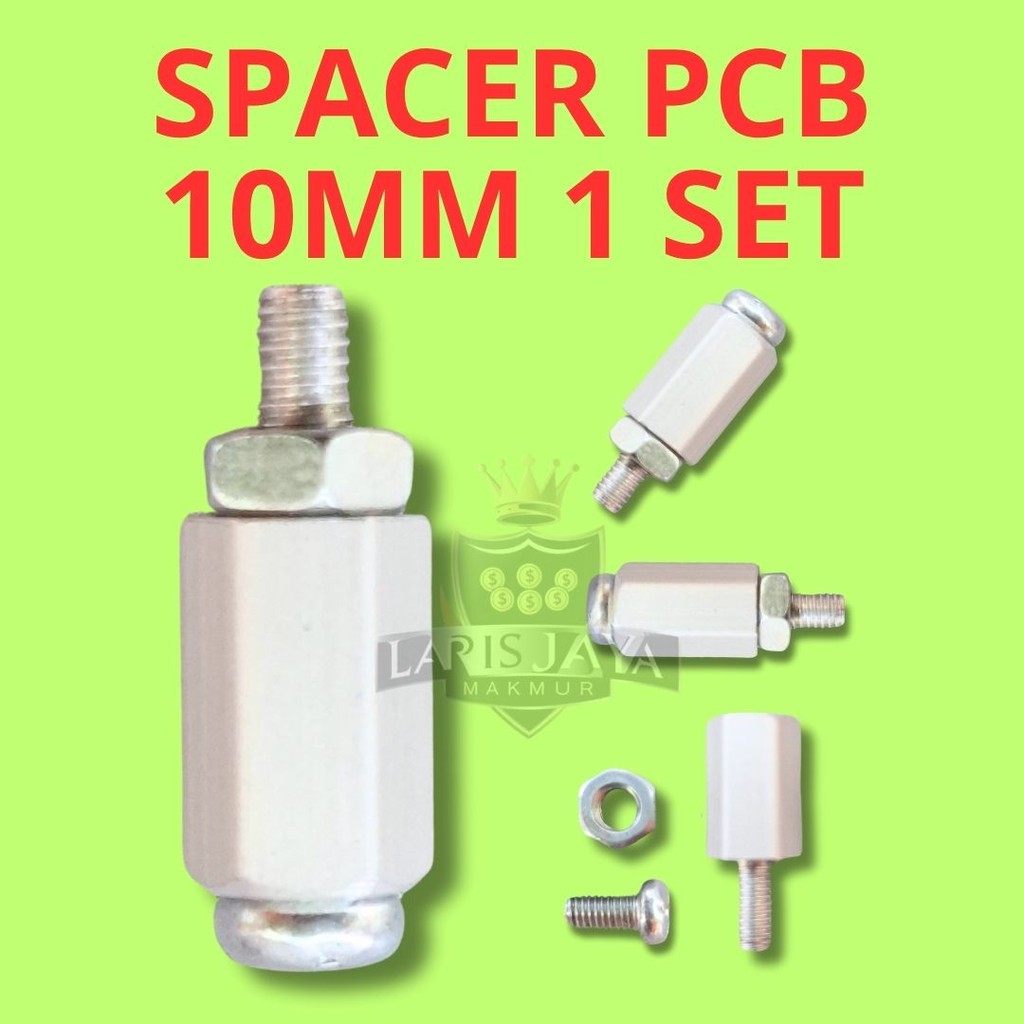 Spacer Papan PCB 1cm - 1 Set Warna Silver Logam Kuat