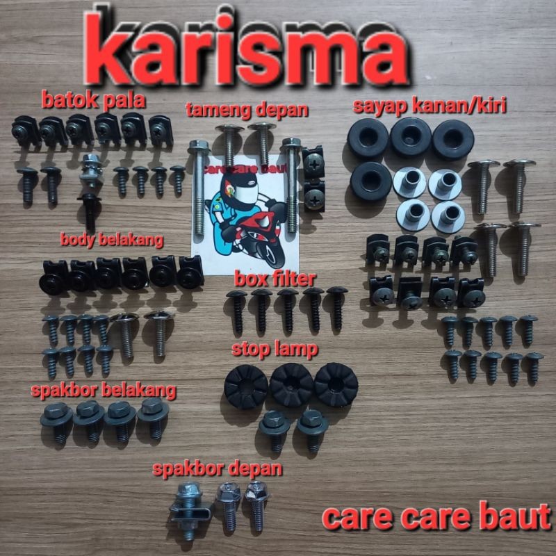 baut fullset body karisma / baut lengkap body honda karisma