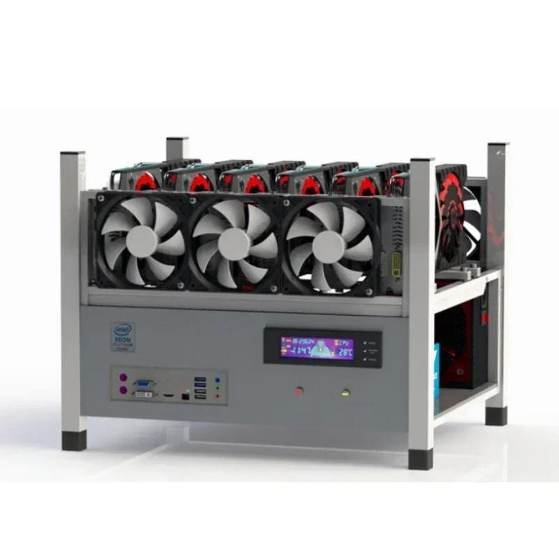 6 GPU Graphics Card Chassis Rack Open Air Mining Case Computer Graphics Chassis Frame Miner Frame Ri