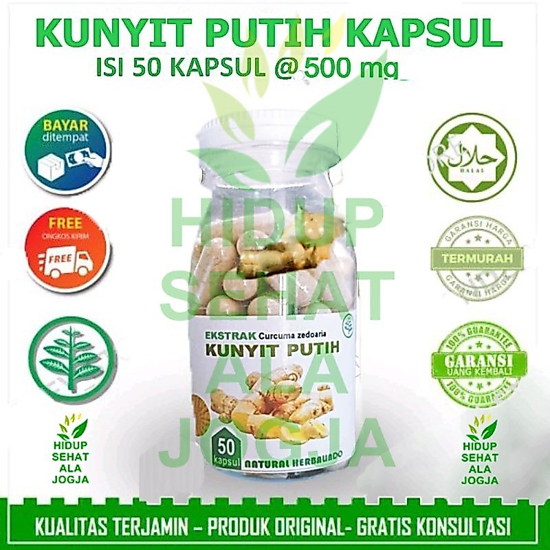 Kunyit Putih kapsul herbal keputihan untuk kewanitaan bau gatal kesuburan promil kunir temu putih