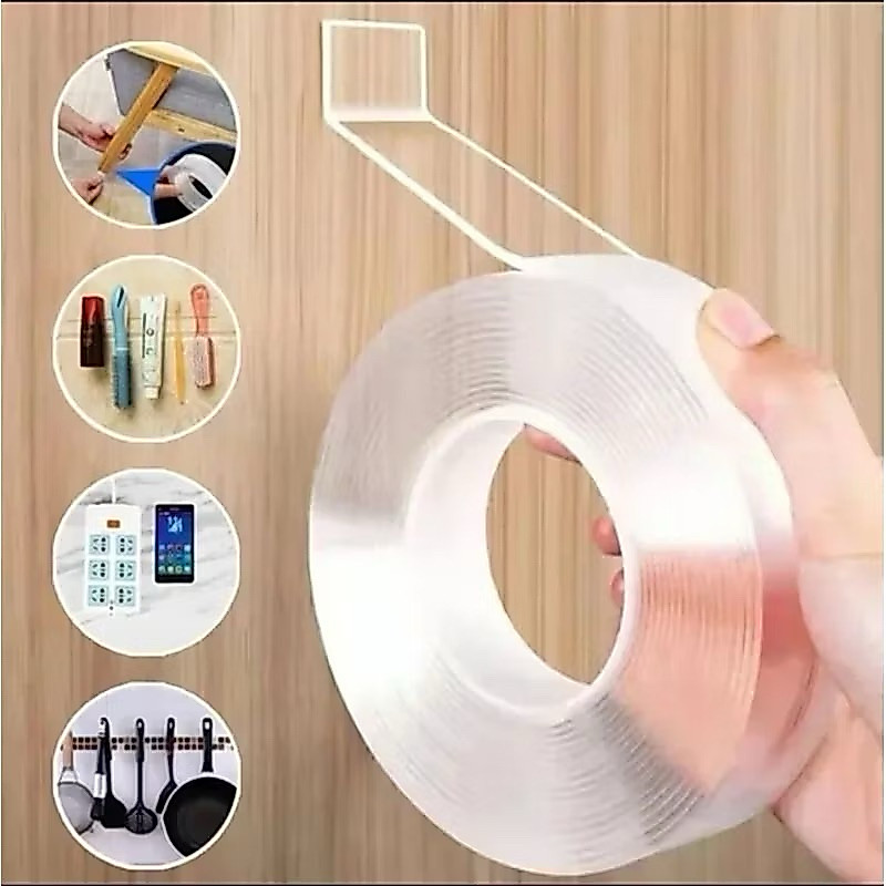 Woomii Double Tape Premium Nano Selotip Bening 2 sisi serbaguna 3M & 5M