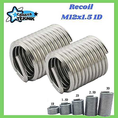 Recoil M12 x 1.75 1D recoil helicoil verbos recoil M12x1.75 1D perbaikan drat rusak