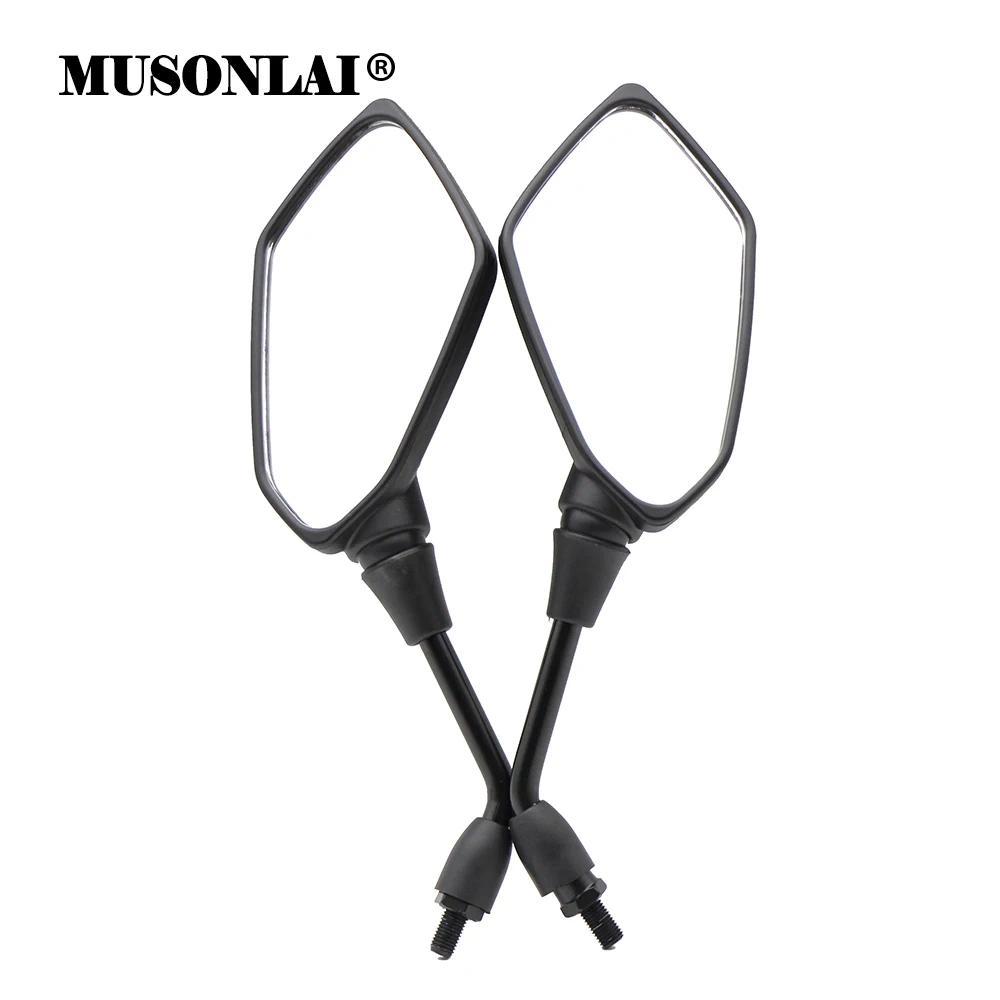 Kaca Spion Motor Skuter 10mm Universal untuk Kawasaki NINJA Z750 Z800 Z900 Z1000 650R ER6N ER6F ER5
