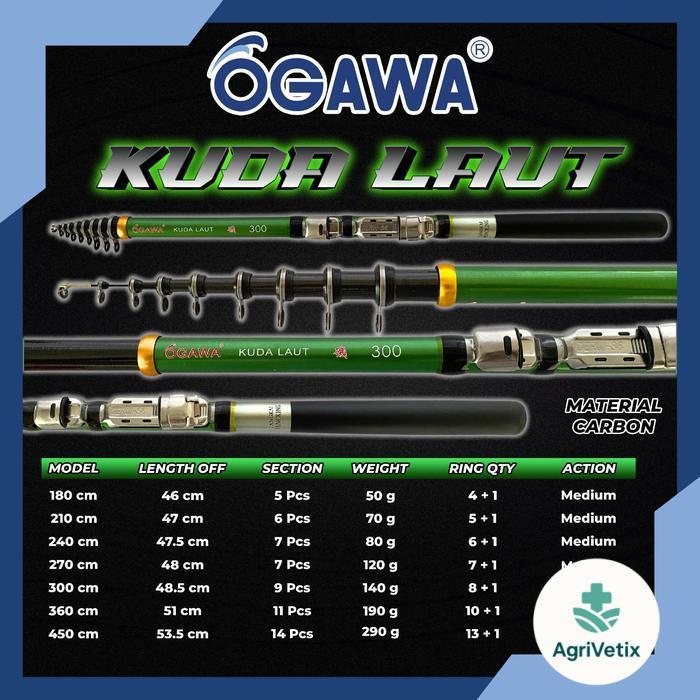 Joran Antena Ogawa Kuda Laut 180 210 240 270 300 360 450 - 180