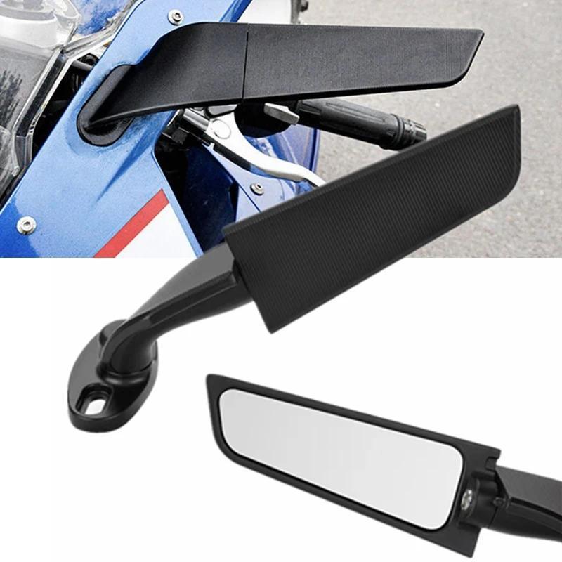 Spion Motor Modifikasi Sayap Angin, Spion Putar yang Dapat Disesuaikan, Aksesoris Motor untuk YAMAHA