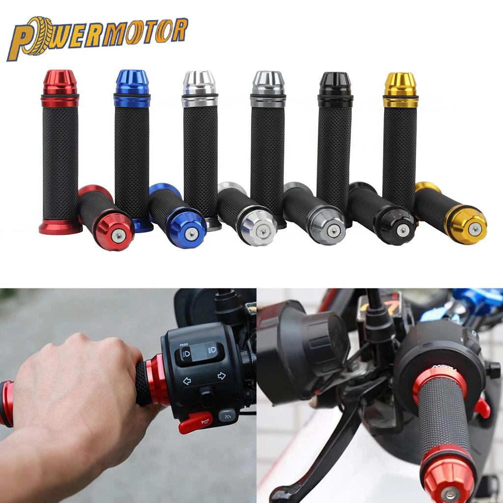 Grip Stang Motor Trail Powermotor, Pegangan Karet Pedal Skuter, Grip Stang 7/8" 22mm, Suku Cadang Mo