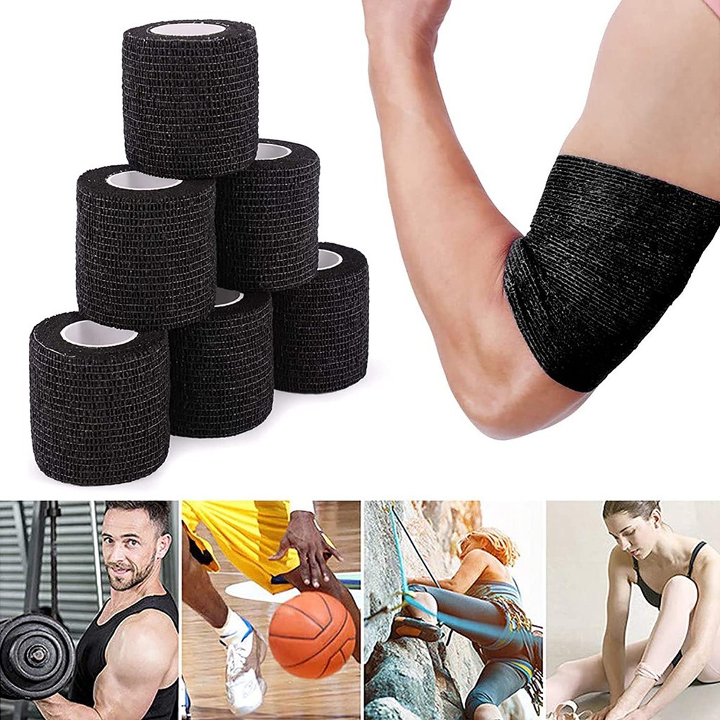 5pcs Finger Tape Perban Elastis Sport Tape Voli Basket Support Sendi Jari Pergelangan 5cmx4.5m