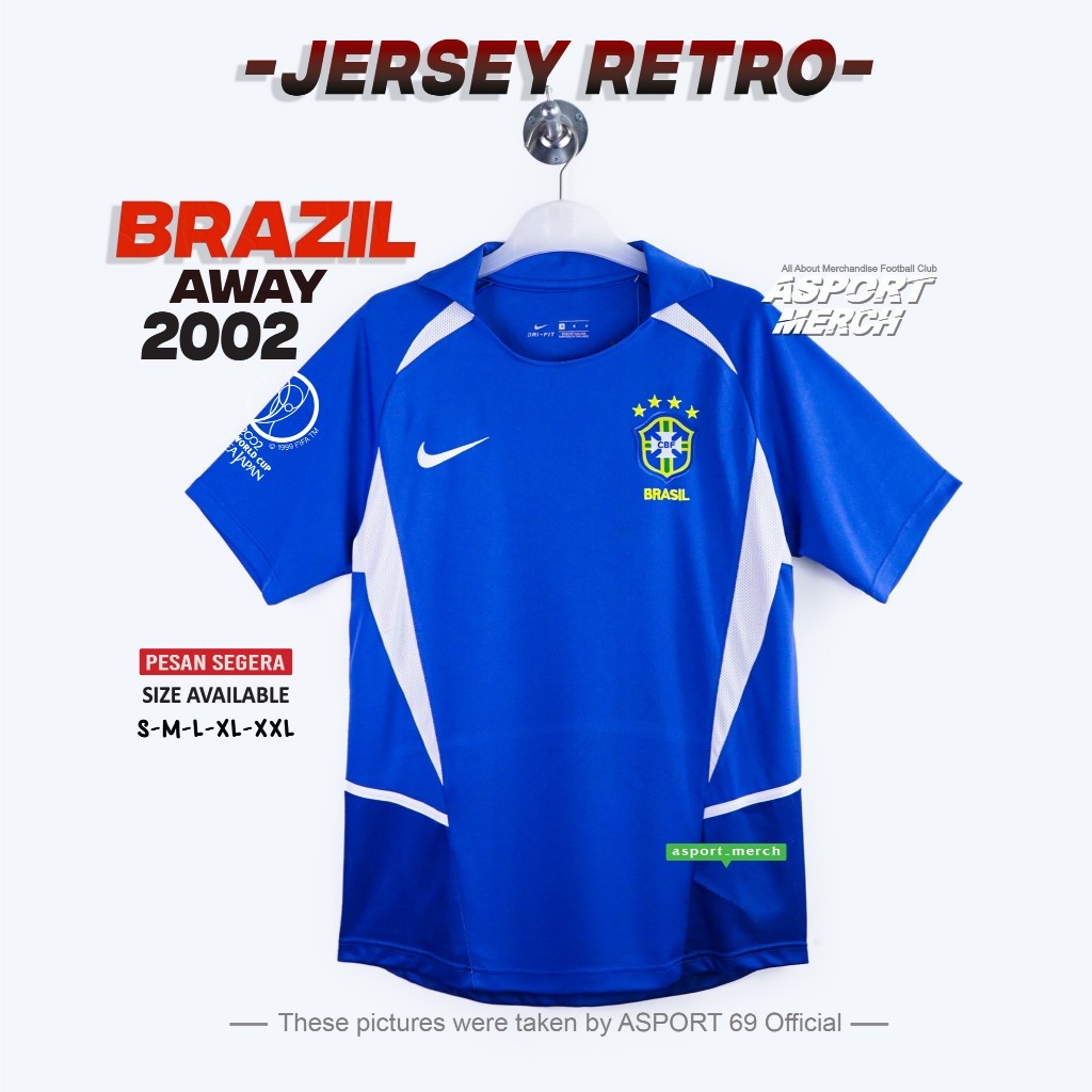 RETRO BRAZIL AWAY WORLD CUP 2002
