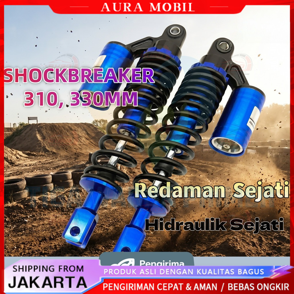 Shockbreaker Motor Matic KTC Tipe EVO 270MM 290MM 310MM 330MM Tabung Atas Adjustable Untuk Mio Vario