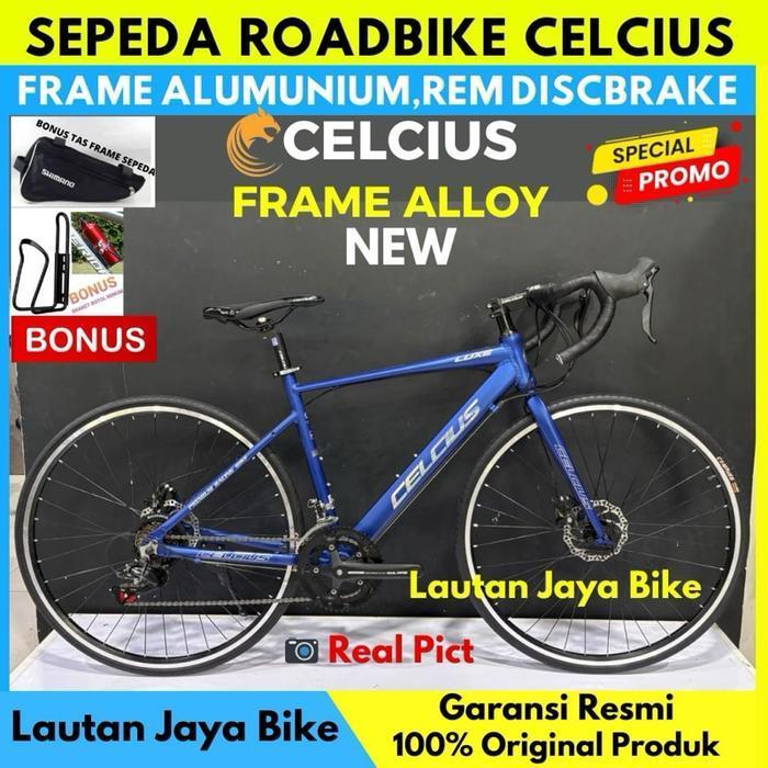 Sepeda Roadbike 700c Celcius Luxe Terbaru Frame Aluminium - Blue