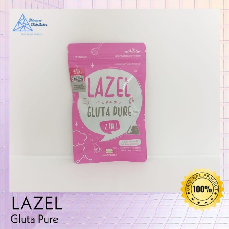 (ADA BARCODE) LAZEL PURE GLUTA BY SKINEST CLINIC LACHEL SUPLEMEN PEMUTIH toko Indo89