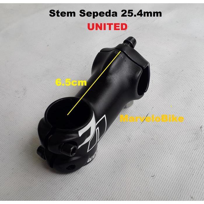 Head Stem Sepeda 25.4mm Standar Merk UNITED Stem Sepeda MTB Fixie Balap UNITED