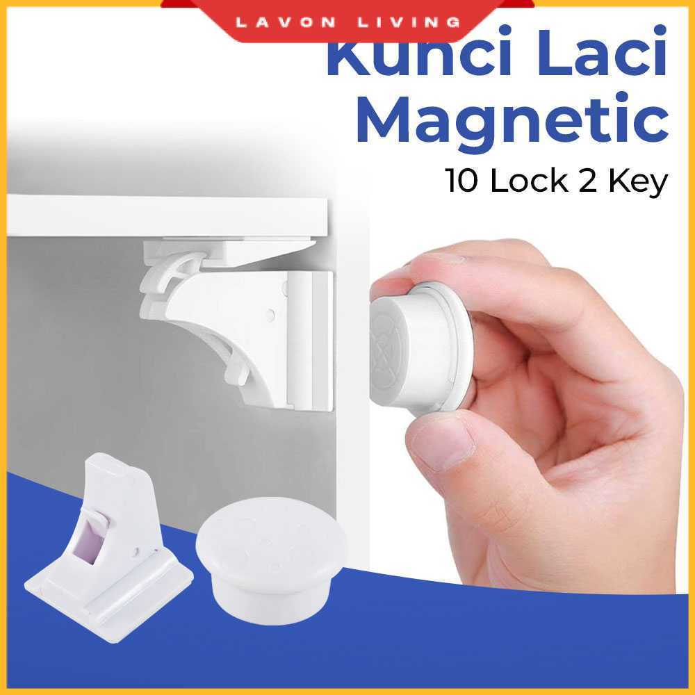 Kunci Laci Lemari Magnetic 10 Lock 2 Key - LK-002-KB