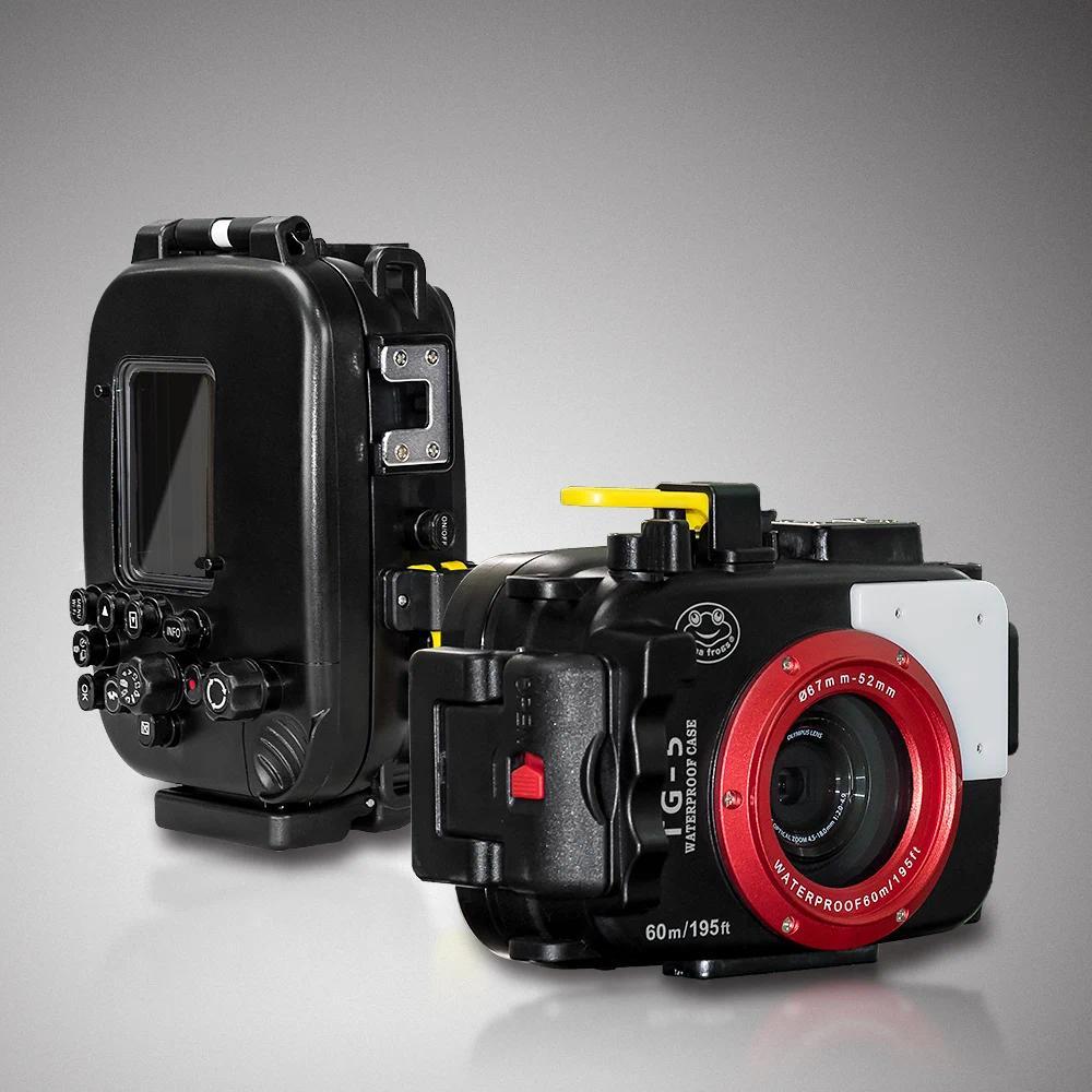 Seafrogs 195FT/60M Waterproof Underwater Housing Camera ving Case for Olympus TG-4 TG3 TG-5  Bag Cas