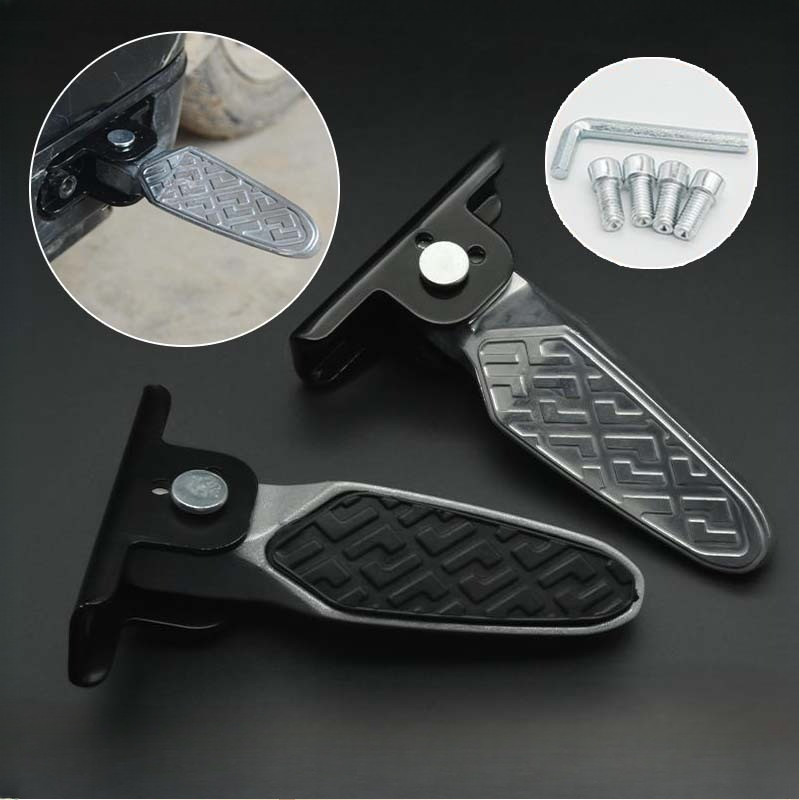 1pasangan Aluminum Pedal Belakang Sepeda Listrik Pijakan Kaki Belakang Sepeda Listrik Jalu Lipat Tid