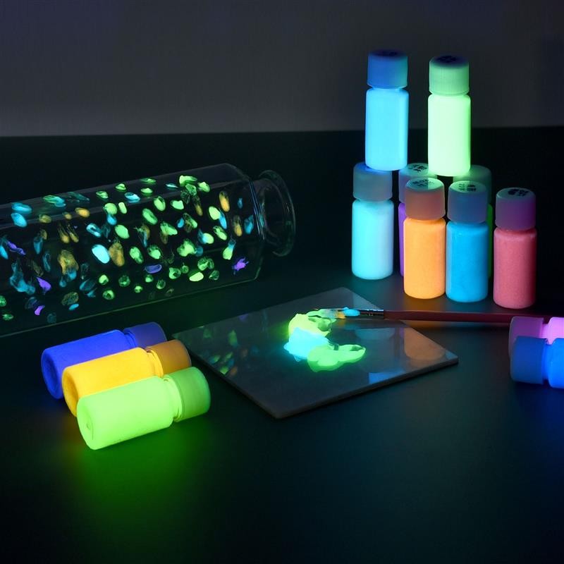 

20g/Bottle Fluorescent Pigment Luminous Paint Epoxy Resin Pigment Glow In Dark Acrylic Paints Halloween DIY Party Resin Supplies
