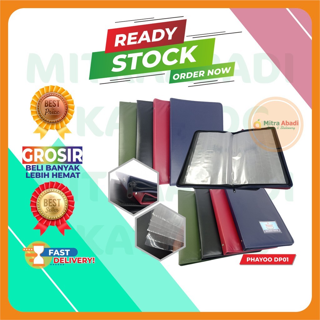 

DOCUMENT KEEPER PHAYOO DP01 / MAP BERKAS DOKUMEN SERTIFIKAT RETSLETING ANTI AIR KULIT PLASTIK MURAH