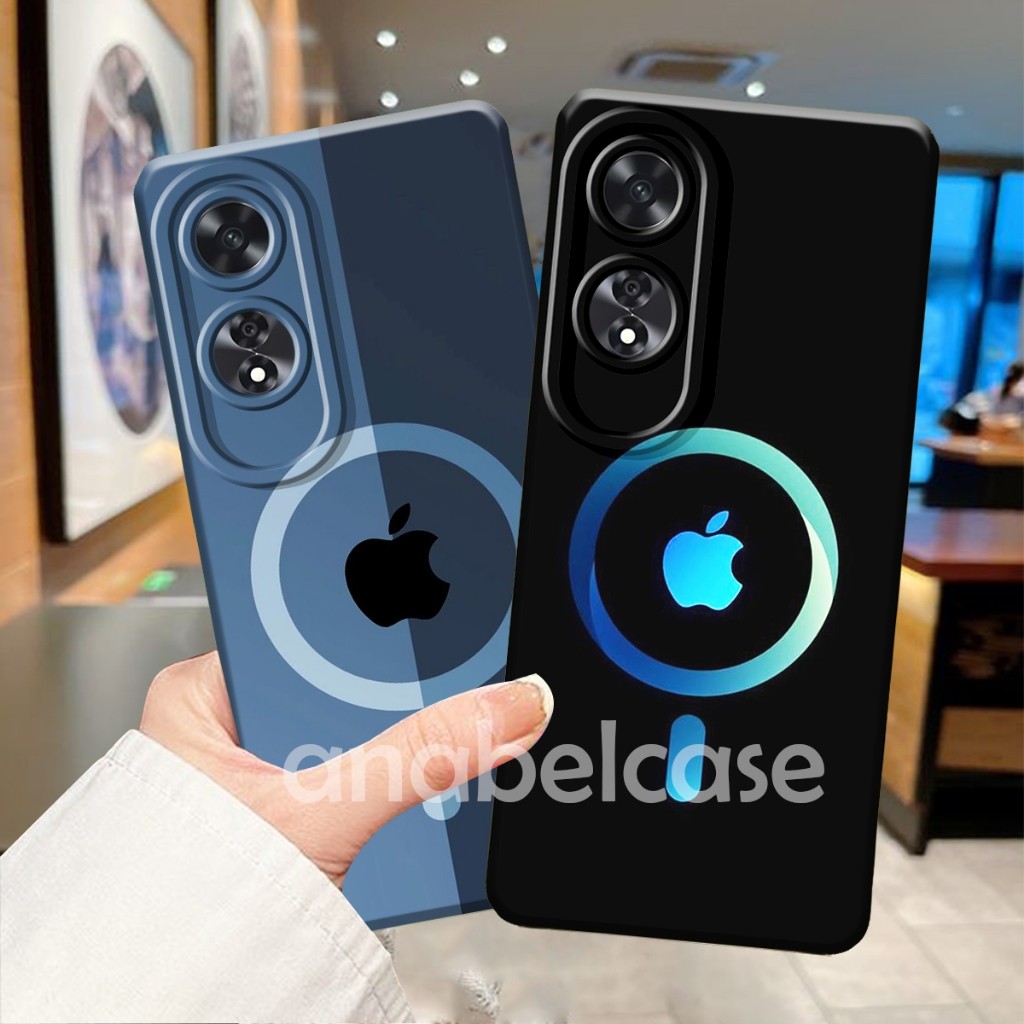 Case Oppo A60 A38 A18 A58 4G 5G A78 4G Terbaru Fashion Case Kesing Procamera Silikon TPU Motif Logo 