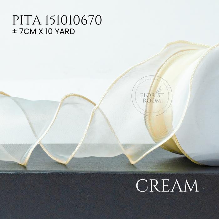 

Pita 151010670 ±7cm x 10yard - Mermaid Ribbon - Cream