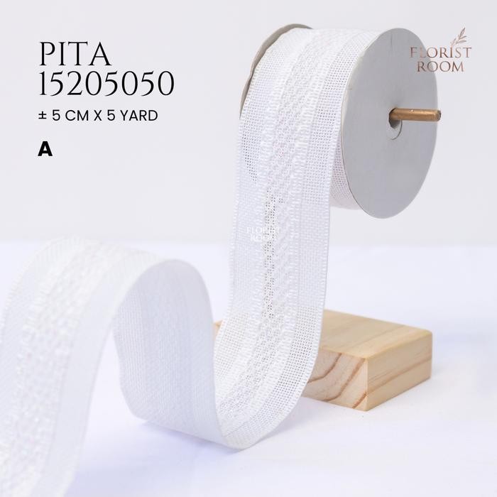 

Pita 15205050 ±5cm x 5 Yard - Ribbon - A - White