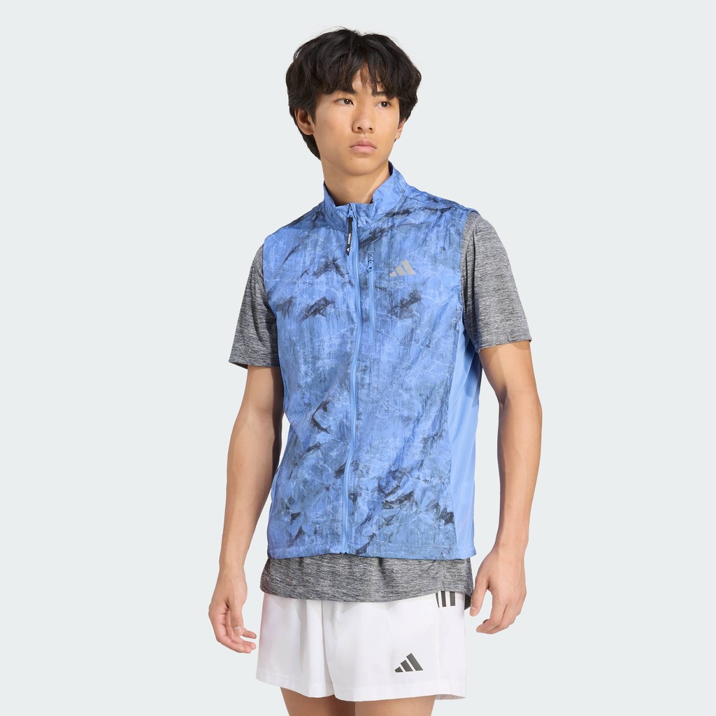 adidas Running Own The Run Spray Dye Vest Men Blue JL8727