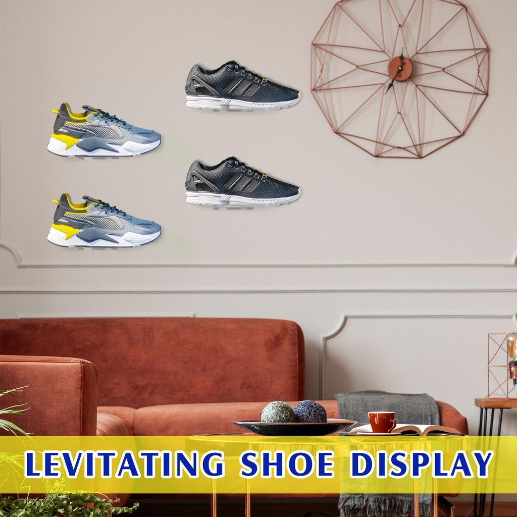 -IKIAELO- Display Sepatu Rak Toko Sepatu Rak Pajangan Sepatu Display Akrilik Rak Gantung Sepatu