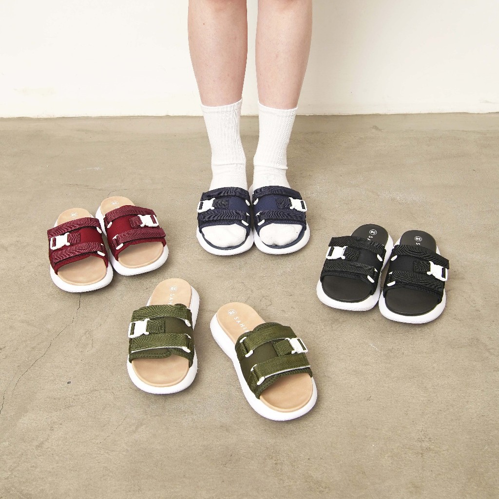 SAHIKU - FLO Sandal Casual || Sandal Slip On Wanita || Sandal Cewek Santai