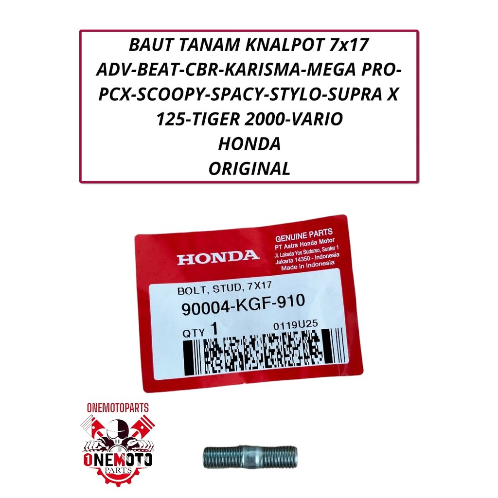 BAUT TANAM KNALPOT 7x17 ADV BEAT CBR KARISMA MEGA PRO PCX SCOOPY SPACY STYLO SUPRA X 125 TIGER 2000 