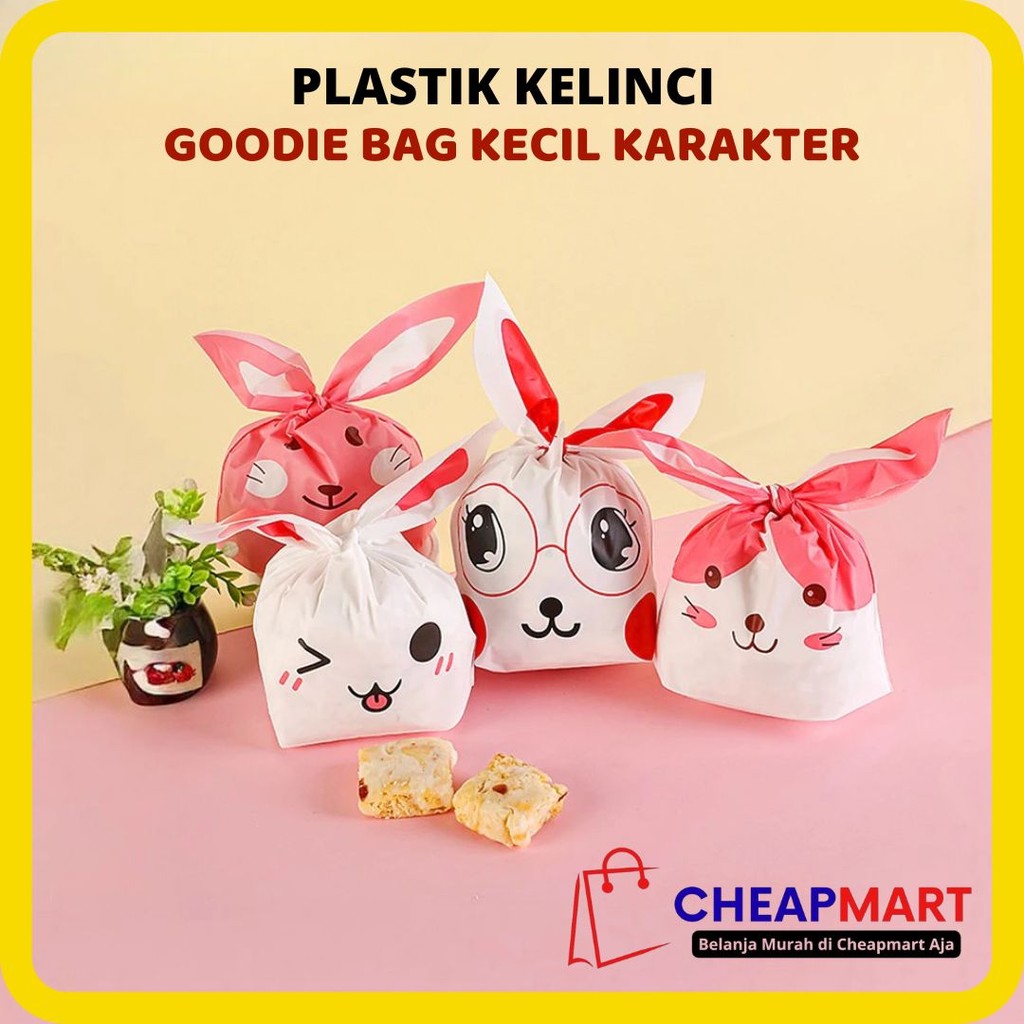 

[1-pcs] PLASTIK KELINCI Goodie Bag Bingkisan Snack Souvenir Plastik Ulang Tahun