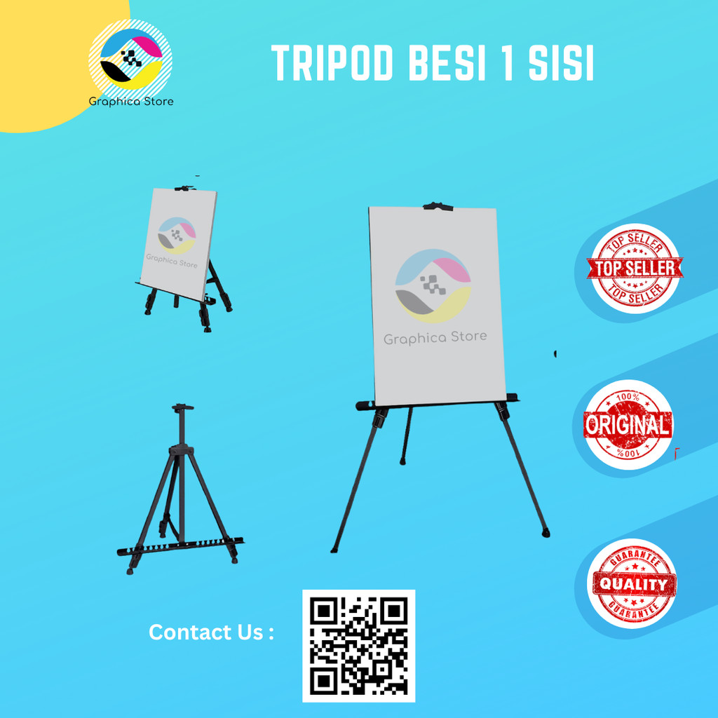 Tripod Display Banner | Tripod 1 Sisi | Standing Banner | Frame Standing