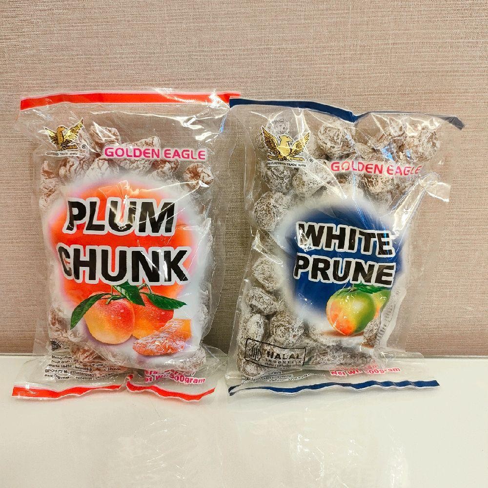 

GOLDEN EAGLE Manisan Buah Plum White Prune / Plum Merah Plum Putih untuk bikin asinan kiamboy 500g