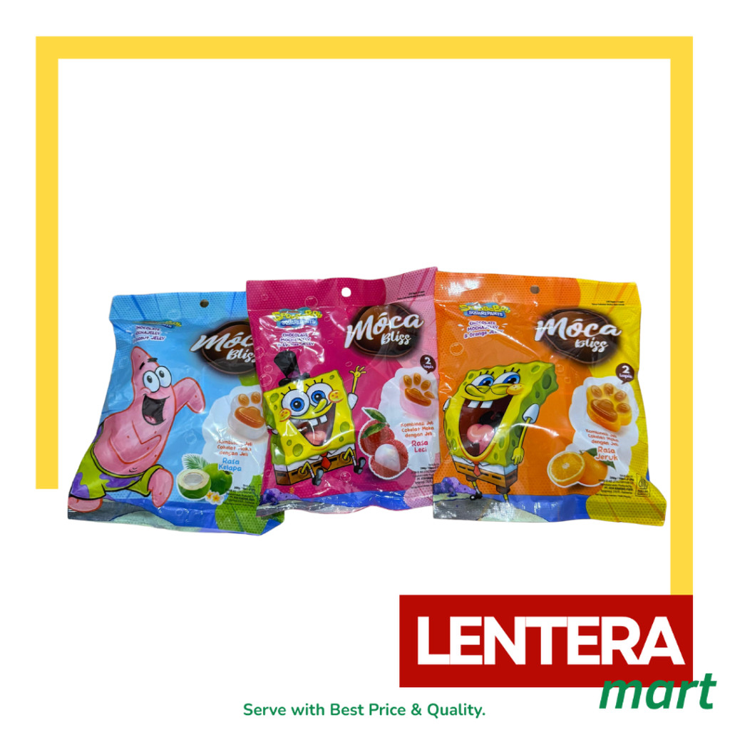 

Moca Bliss Jeli Rasa Kombinasi Cokelat Jeruk/Leci/Kelapa 1 Pack isi 10 pcs x20gr LenteraMart