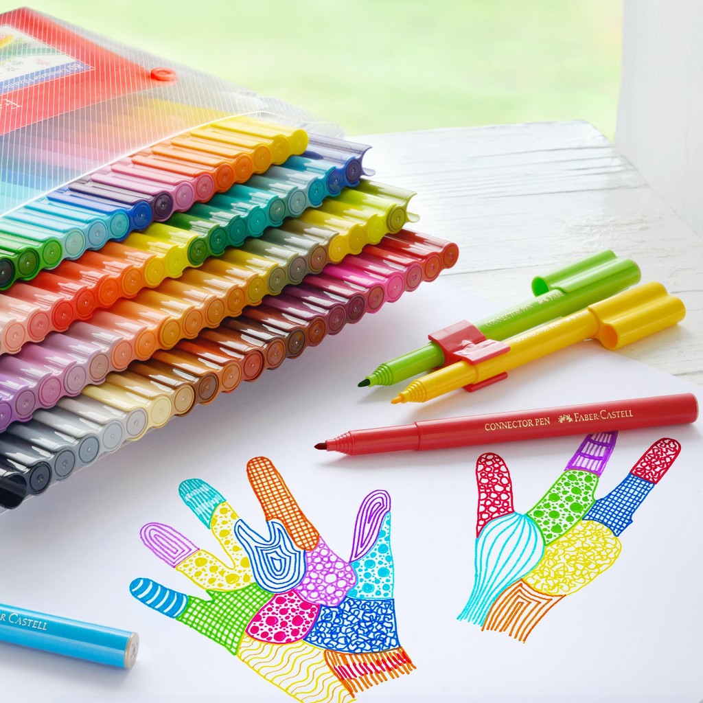 

Faber-Castell Spidol Warna Anak Kreatif Connector Pen Set 60 Warna - Connector Pen, Standar