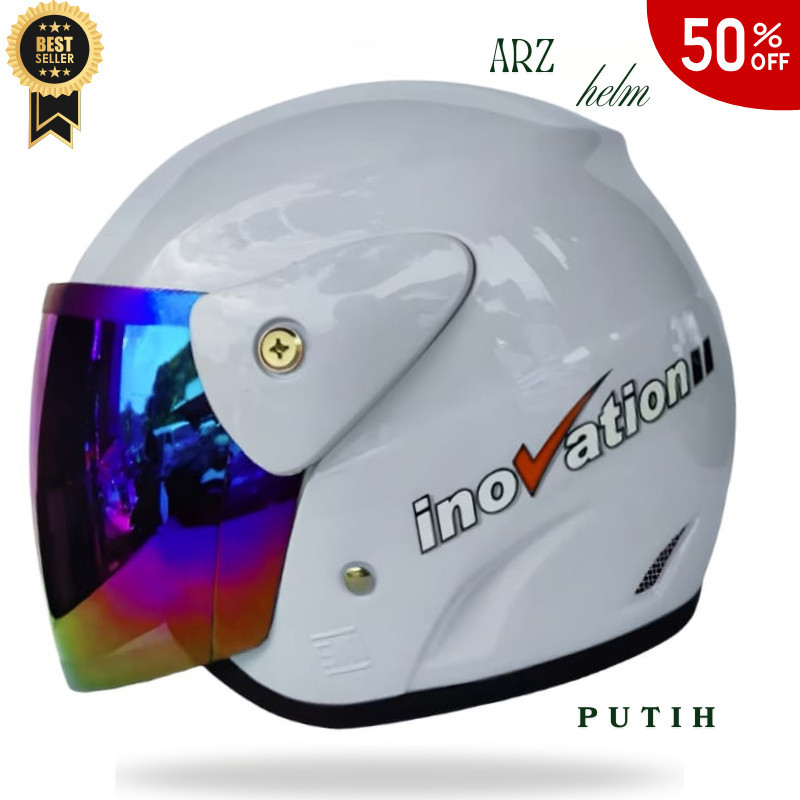HELM GM EVOLUTION POLOS  ORIGINAL UKURAN ALL SIZE COCOK UNTUK PRIA DAN WANITA DEWASA SNI