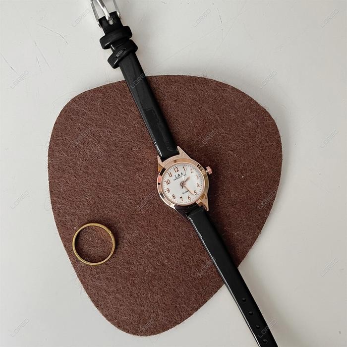 Loreo - Jam Tangan Wanita Kecil Dial Bulat Analog Quartz Fashion Watch - Hitam