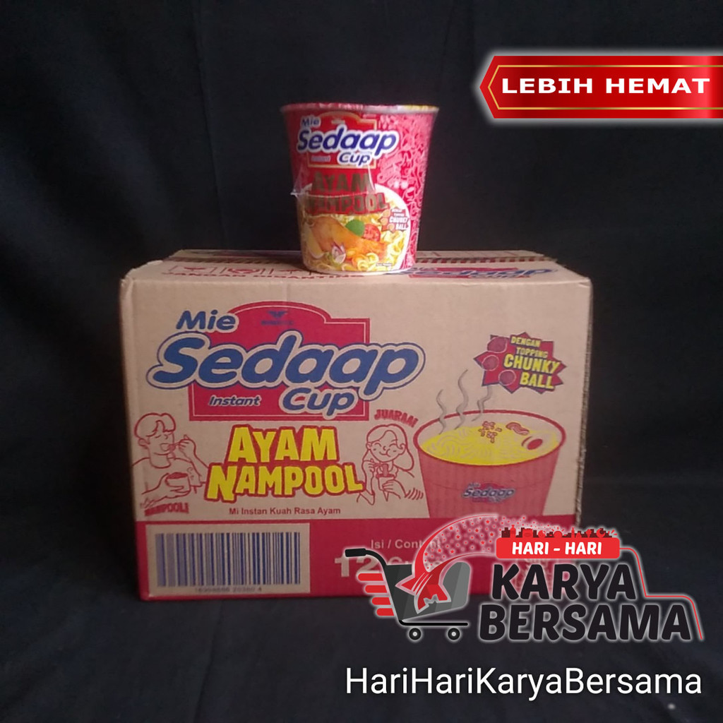 

MAKANAN MI INSTAN MIE SEDAAP SEDAP CUP AYAM NAMPOL PER KARTON ISI 12'S X 75GR