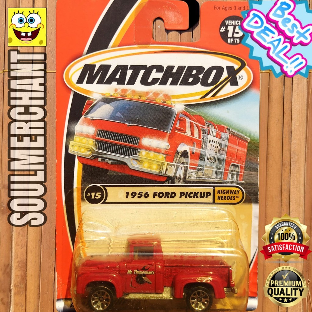 Matchbox 1956 Ford Pickup Merah Hijau Higway Heroes