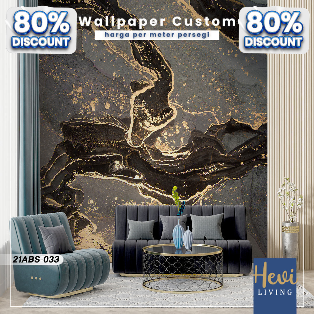 Wallpaper Custom - Wallpaper Custom Ruang Tamu - Wallpaper Custom Gambar Marble / Marmer - Wallpaper