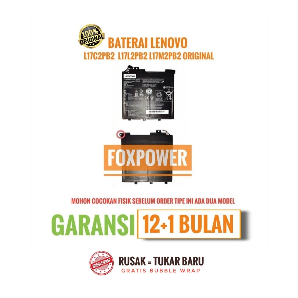 BATERAI LENOVO V130-14IGM V130-14IKB V330-14IKB V330-14ARR V330-14ISK Original