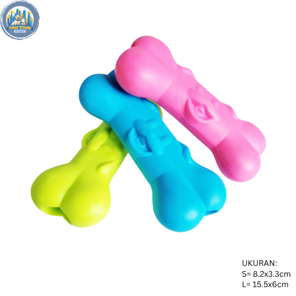 MAINAN TULANG KARET ANJING - MAINAN INTERAKTIF GIGIT TULANG ANJING - DOG CHEW TOY