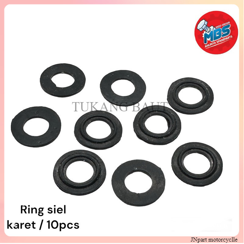 RING KARET SIEL KARET LUBANG M10 BAUT 14 RING KARET ORIGINAL SIL MURAH