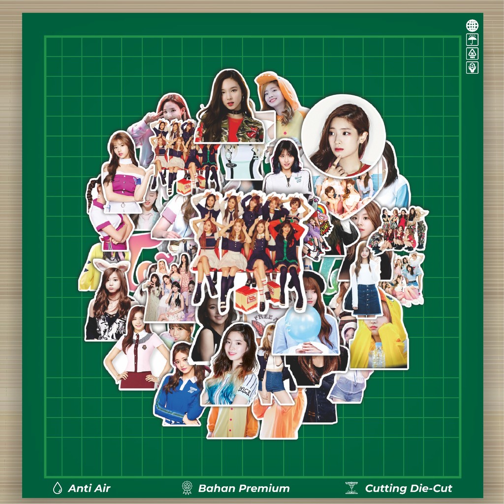 

HOT 50 PCS STIKER Stiker Twice Girls Band Stiker Fashion Cars Decal Dingin Kartu Album Custom Vinyl Anti Air- Sticker Aesthetic Buku Journal Koper Casing HP Tablet Laptop Helm Motor Botol Minum