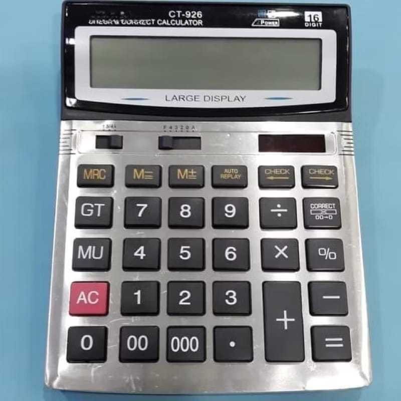 

CALCULATOR SDC 926 16 DIGIT CHECK CORRECT CEK ULANG KALKULATOR BATERAI AA A2 926 CT