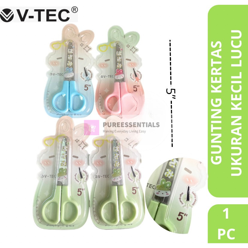 

[1 PC] Gunting Kertas Tajam Mini Lucu Boneka Warna Ukuran 5 Inch Stainless Steal Vtec 9005