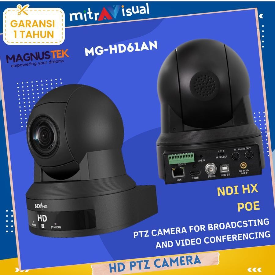 MAGNUSTEK HD61AN PTZ Camera HD NDI 20x Zoom POE SONY CMOS Sensor