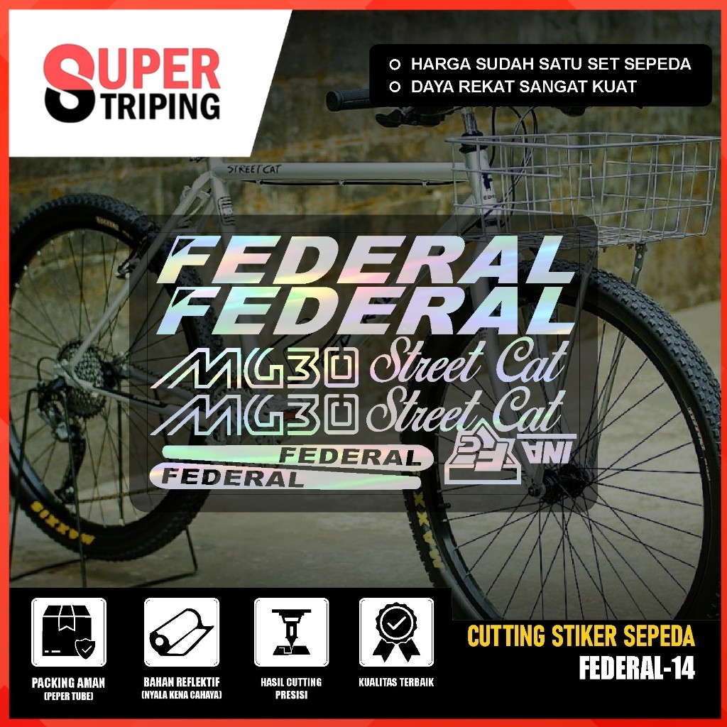 COD Cutting Sticker Sepeda FEDERAL MG 30 Stiker Streetcat MG 33 MTB BIKE street cat 550 SX 14