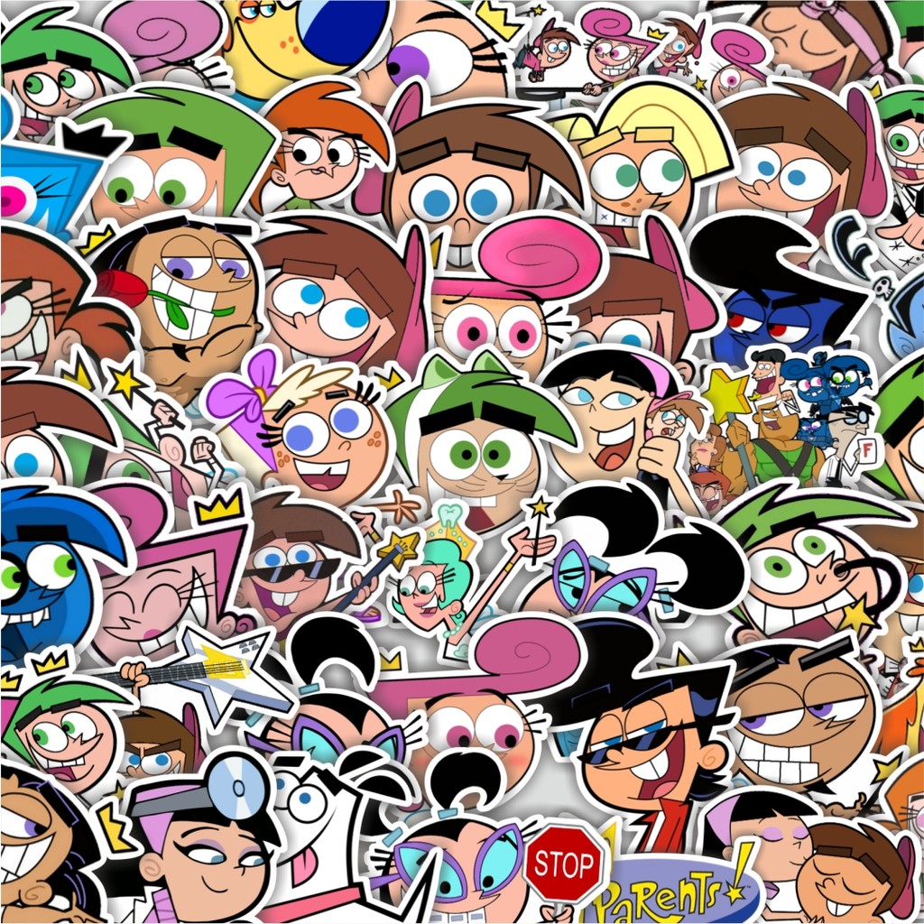 

Stiker Cutting Pack Stiker Kartun The Fairly Oddparents Isi 100Pcs Series Aesthetic Lucu Keren Untuk Koper Bahan Vynil