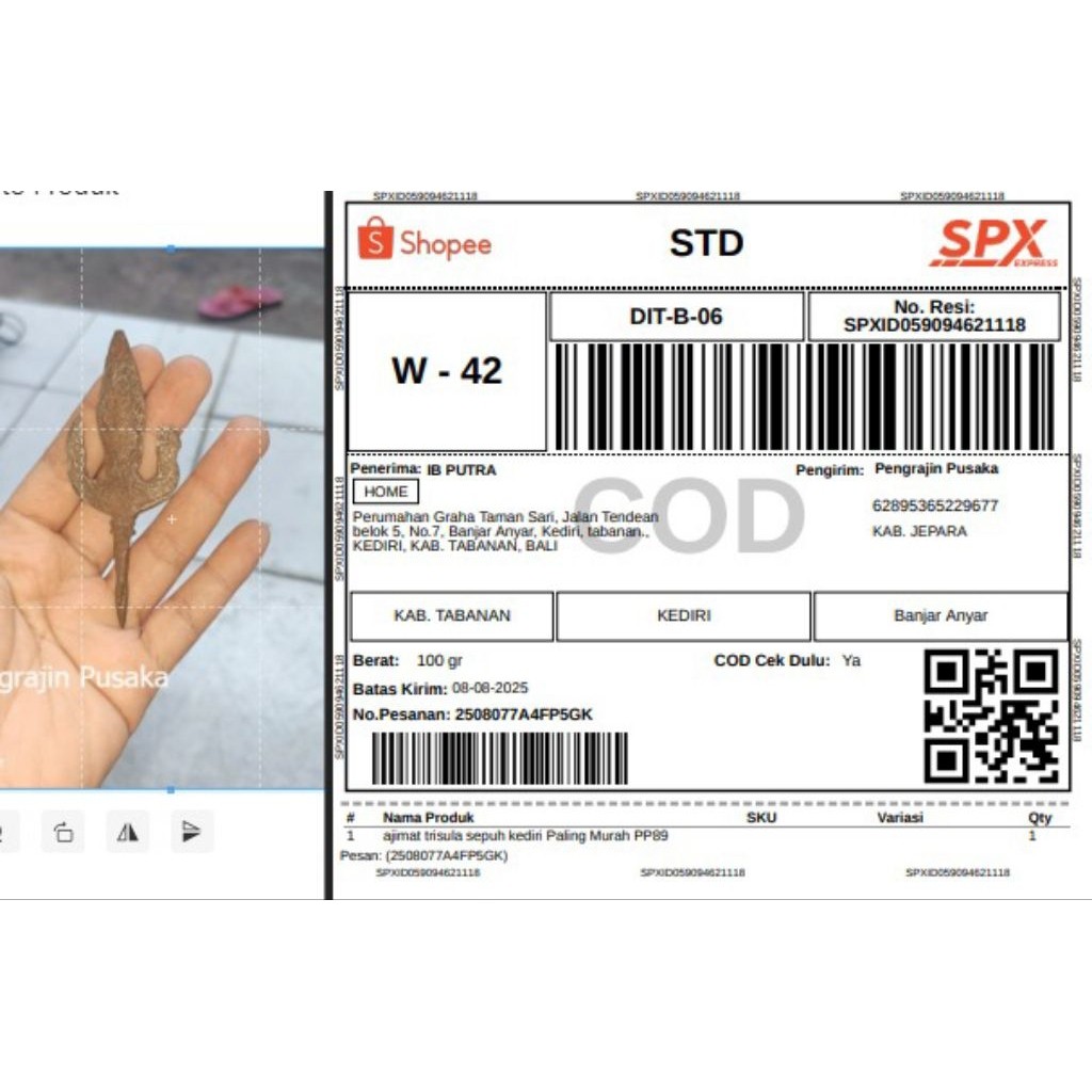 pusaka trisula termurah dari Wesi aji sepuh majapahit ori temuan kolektifan di sungai brantas