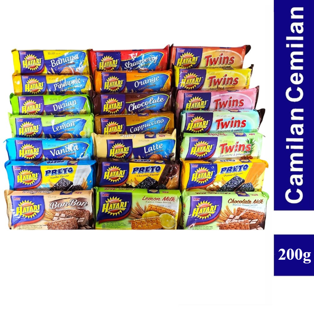

Hatari Cream Biskuit Durian Strawberry Coklat 200 gr